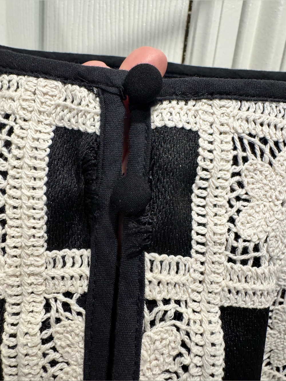 Tularosa Black Crochet Square Crop Top - Picture 5 of 5
